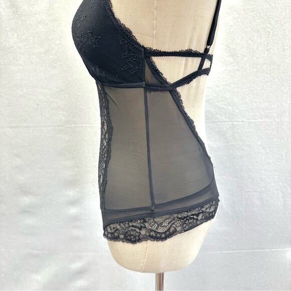 Abercrombie and Fitch black lace teddy lingerie bodysuit size small - Picture 9 of 16